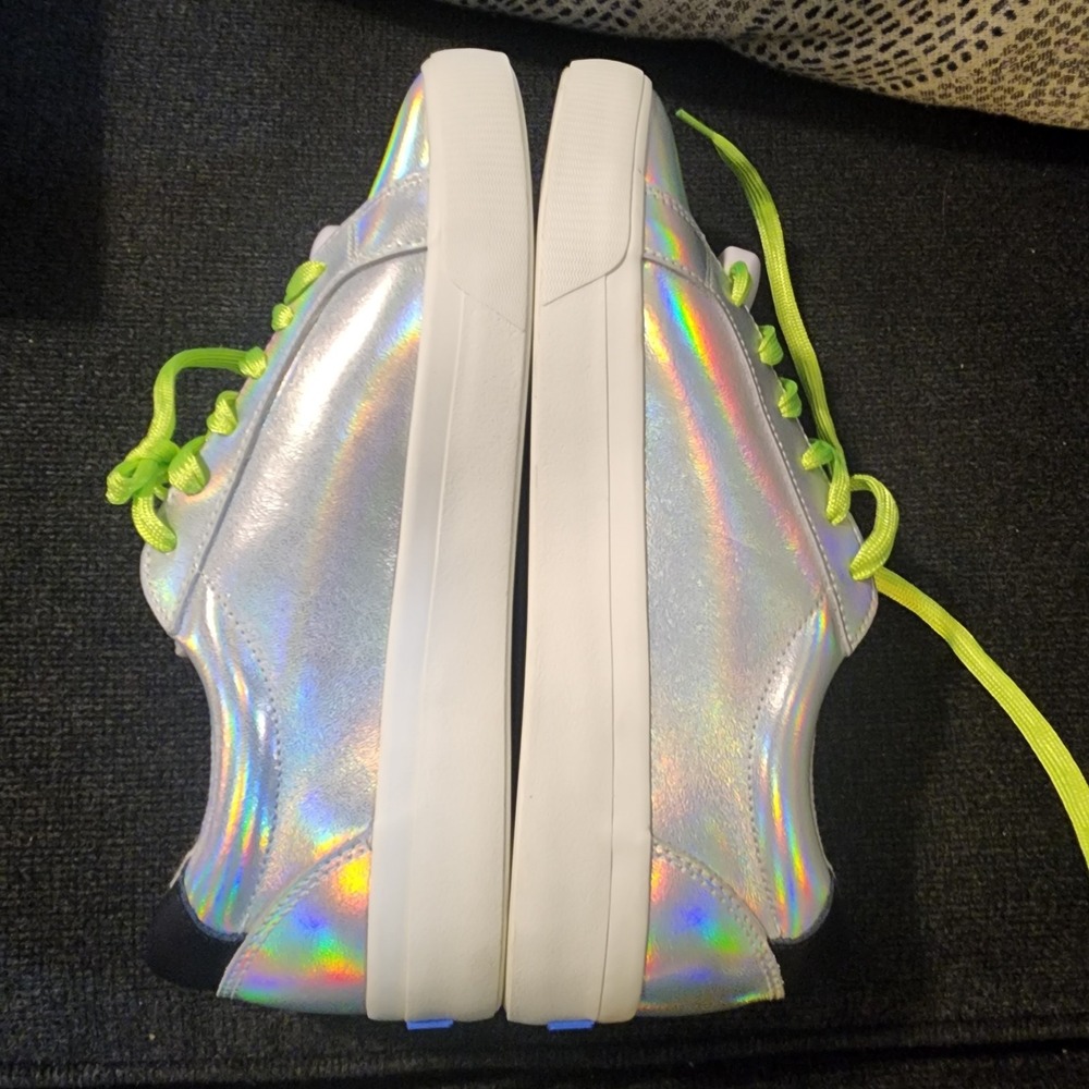 Keds WH68009 Iridescent/Silver Green Lace Up Platform Sneakers‎ Women US Size 9 - Picture 4 of 8